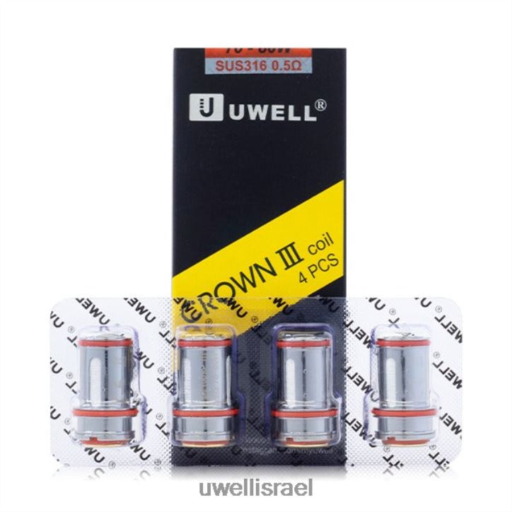 UWELL CROWN 3 סלילים (חבילה של 4) 0.5 אוהם UWELL disposable vape BH6NJ293