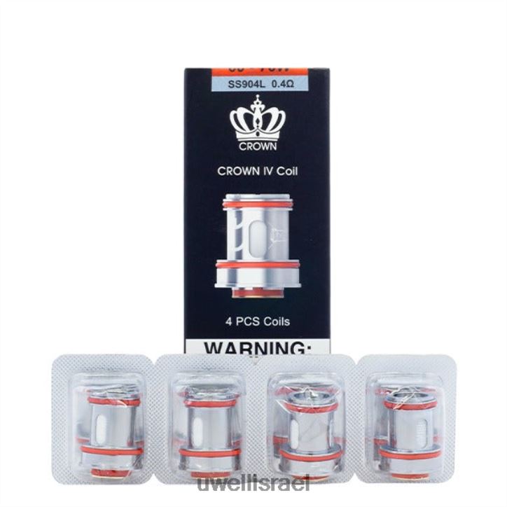 UWELL CROWN 4 סלילים חלופיים (חבילה של 4) סליל כפול 0.4 אוהם UWELL disposable vape BH6NJ2183
