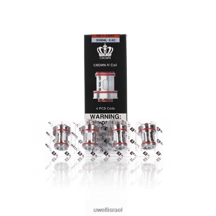UWELL CROWN 4 סלילים חלופיים (חבילה של 4) סליל כפול 0.4 אוהם UWELL disposable vape BH6NJ2183