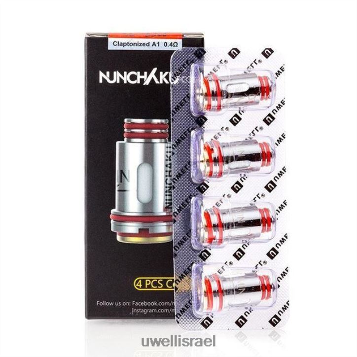 UWELL NUNCHAKU סלילים (חבילה של 4) 0.25 אוהם UWELL israel BH6NJ2261