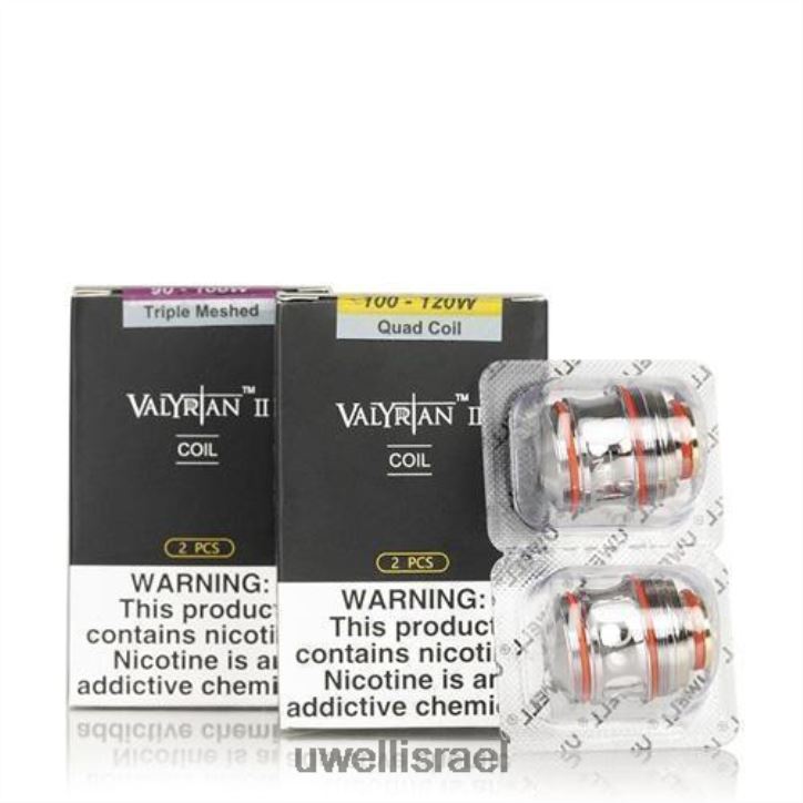UWELL VALYRIAN 2 סלילים חלופיים (2 חבילות) מרובע 0.15 אוהם UWELL israel BH6NJ231