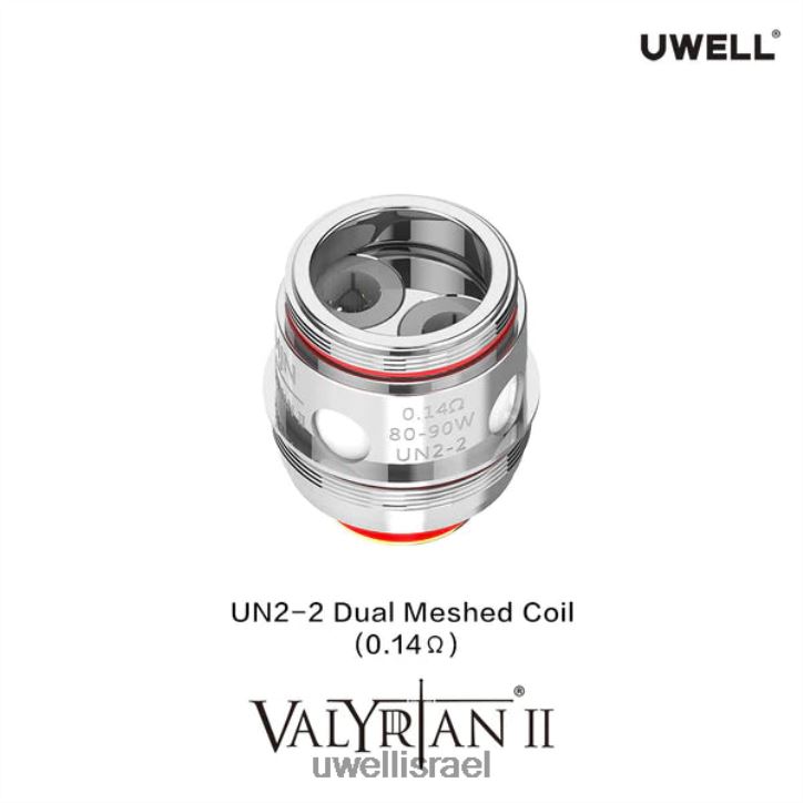 UWELL VALYRIAN 2 סלילים חלופיים (2 חבילות) מרובע 0.15 אוהם UWELL israel BH6NJ231