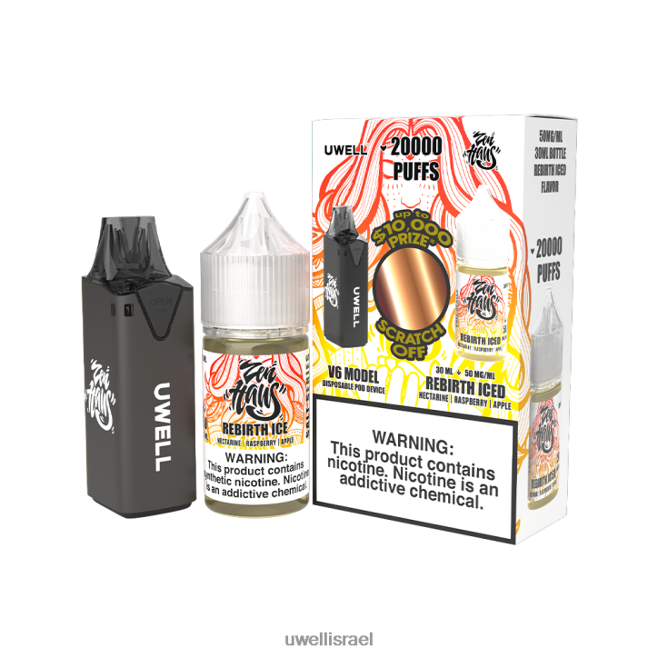UWELL V6 מכשיר חד פעמי + אדי אבא 30 מ